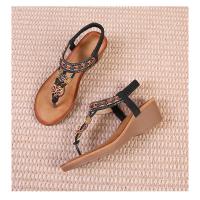 Sandalias Gladiador Mujer con Plataforma |   Zapatos Étnicos Abiertos de Verano 2024, Diseño Elegante para Vacaciones en Playa y Viajes Turísticos - details 34
