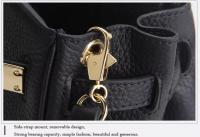 Bolso de mano de cuero genuino con patrón de lichi para mujer, Bolso grande de un hombro, capa superior, nuevo - detalles 4