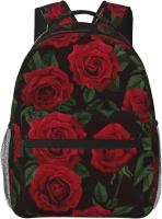 Mochila Ligera con Patrón de Flores y Rosas Rosas Bolsa de Viaje Informal para Hombre y Mujer - details 0