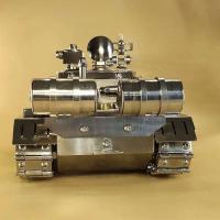 Modelo de batalla principal de acero inoxidable, juguete de Metal, vehículo de combate militar de aleación, tanque de aleación de grado coleccionable - details 6