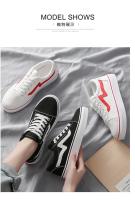 Zapatillas deportivas de lona transpirables para mujer, calzado deportivo plano para caminar al aire libre, ideal para estudiantes jóvenes, tenis, parte superior baja, color blanco - details 4