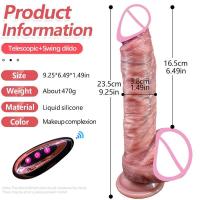 Vibrador realista con pene calefactor para consoladores para mujeres, juguetes, vibradores con Control remoto, consolador telescópico, sexo Anal - details 10