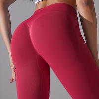 Leggings de yoga para mujer, pantalones deportivos sin costuras, cintura alta, levantamiento de cadera, entrenamiento, correr - details 11