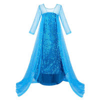 Disfraz de Princesa Elsa con Lentejuelas para Niñas, Vestido Blanco para Carnaval, Fiesta de Cumpleaños, Navidad, Cosplay - details 6