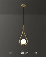 Lámpara Colgante De Cobre LED Para Interior Con Bombilla G9 De 7W Para Dormitorio Iluminación Colgante Para Pasillo Luz De Ceilidán Moderna Y Elegante - details 4