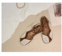 Sandalias Romanas de Verano Zapatos Planos para Mujeres 2025 con Cabeza de Estilo Retro y Pequeña Talla - details 14