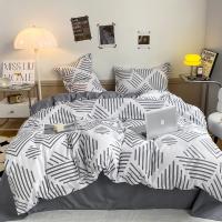 Funda de Edredón con Patrón Geométrico 220x240 y Funda de Almohada 200x200 Estilo Minimalista Gris para Ropa de Cama - details 7
