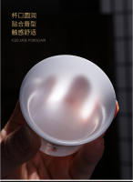 Taza de invitados de un solo anfitrión de porcelana blanca de kung fu de cerámica con semillas de hielo de jade gordo de oveja, taza de té japonés - details 0