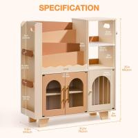 Estantería para Libros Infantiles, Color Blanco, de Madera, Varios Niveles, con Zona de Almacenamiento de Juguetes, Armario Infantil para Grandes Libros de imágenes, Muebles Infantiles - details 10