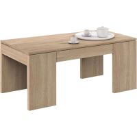 Mesa de Centro Elevable, Mesita de Salon Comedor, Acabado en Gris Ceniza, Medidas: 100 cm (Largo) x 50 cm (Ancho) x 43-54 cm (Alto) - details 11