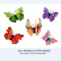 Pegatinas de Pared de Mariposas de Doble Capa 3D 12pcs Decoración de Sala de Estar Boda Habitación de Niños Arte de Pared DIY - details 2