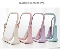 Espejo redondo de plástico para maquillaje, espejo clásico personalizado de doble cara, giratorio de 360 grados, con aumento - details 5