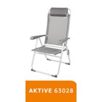 Silla Plegable reclinable 5 Posiciones, Antivuelco, con cojín, Respaldo Alto y reposabrazos, Resistente: Peso máx. 110kg, Material Textileno y Aluminio, Medidas 44x55x101cm (63028) - details 3
