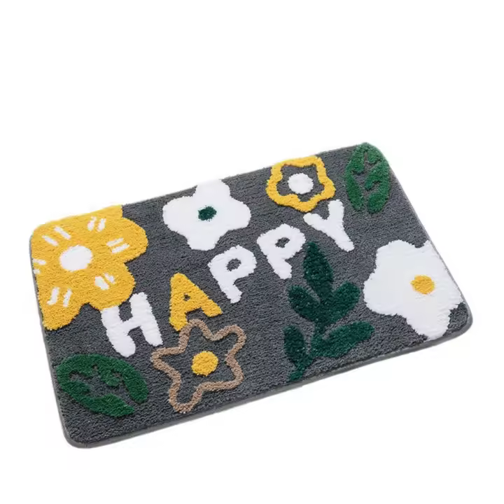 Alfombra absorbente Extra gruesa para baño, diseño antideslizante, Material absorbente, alfombra flocada, tacto suave, lavable a máquina - 1