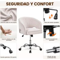 Silla de Oficina de Terciopelo Ruinas Giratorias de 360° Ajustable en Altura - details 22