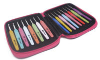 Juego de ganchos de ganchillo multicolor, Kit de agujas de tejer de hilo con estuche, gancho Delgado, 16 piezas por juego - details 4