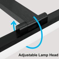 Lámpara LED de 32W Lámpara de espejo Aplique Blanco Frio 6000K Luz natural para Espejo Muebles de Maquillaje Aparato Montado en la Pared, Negro, 120CM - details 33