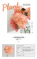 Ramo de hortensias de tela de seda DIY, paquete de flores artificiales Retro Vintage, decoración de boda de flores falsas - details 2