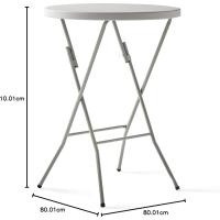 Mesa Plegable Portátil Multifuncional, 84x84x74cm, Cuadrada, Blanca - details 12