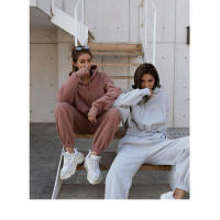 Conjunto de ropa deportiva para mujer, y pantalones Sudadera con capucha, chándal de gran tamaño, otoño - details 1