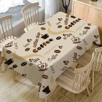 Mantel de Mesa de Moda con Patrón de Café Impermeable, Adecuado para Comedor, Bodas, Fiestas - details 1