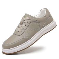 Nuevos zapatos deportivos informales para hombre de color nude de marca de vaca de nivel superior Oxford de cuero puro de alta calidad, 2025 - details 6