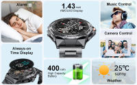 Relojes mujer inteligentes Fitness deporte hombre Bluetooth llamada Despertador sano ritmo cardíaco presión arterial reloj - details 6