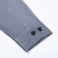 Nueva camisa informal de negocios de manga larga de Color sólido resistente a las arrugas cómoda para todas las estaciones Top versátil - details 16