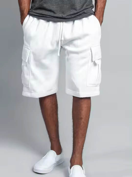 Pantalones Cortos de Carga para Hombre en Tendencia 2025 Pantalones Cortos Rectos Informales con Múltiples Bolsillos para Correr al Aire Libre a la Moda - 1