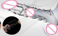 Funda para pene juguetes sexuales masculinos juguetes sexuales masculinos con cerradura anillo de esperma extensor de pene de silicona para mejorar el circunferencia del pene masculino alargador pene reutilizable para parejas juguetes de pareja masculina - details 4
