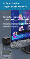 VAORLO QCC3040 adaptador inalámbrico de transmisión aptx-ll, receptor 2 en 1, transmisor aptx-hd con AUX de 3,5mm para auriculares T V y PC - details 6