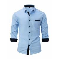 Camisa informal para hombre, camisa con cuello vuelto, a la moda - details 2