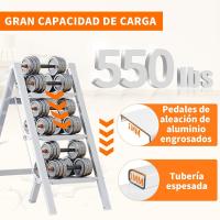 Estante de Cocina Plegable de 4 Peldaños Fácil de Almacenar, Escalera Ancha de Aluminio con Estera Antideslizante, Carga Máxima 550lb, Adecuado para Todas las Escenas de la Vida - details 1