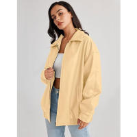 Chaqueta de Moto para Mujer de Tamaño Grande en Cuero Pretendido para Outfit de Otoño/Invierno 2024 con Cierre de Cremallera y Forro de Poliéster - details 15