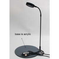 Luz LED regulable para acuario, lámpara de cultivo de plantas Con base, color negro, 5W, con temporizador y enchufe USB, 3000K, blanco cálido, 6000K - details 10