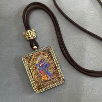 Colgante Thangka no pintado a mano de Dios de la riqueza de cinco vías, punto escénico, mercado nocturno, accesorio para atraer riqueza, recuerdo - details 0