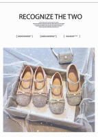 Nuevos zapatos de piel para niña con vestido zapatillas de cristal para niños de suela blanda - details 7