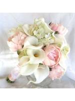 Bolas de Flor de Novia 5/10Pcs Flores Artificiales Blancas para Decoración de Fiesta de Bautizo en Casa Tacto Real de Lili de Calla - details 8