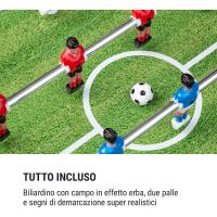 Mesa de Juegos de Mesa 2 en 1 Billar y Fútbolín para Adultos y Niños 105 x 58 cm Cubierta Verde - details 12