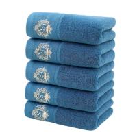 Toalla de algodón absorbente para baño, Toalla de baño de 1/5/10 piezas, 35x75cm, 70x140cm, toalla de mano y cara, regalo suave, deportiva, absorbente, 수세트, azul y blanco - details 0