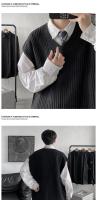 Suéter Preppy Estilo Coreano para Hombres 5XL Viste con Estilo Callejero para Jóvenes - details 16