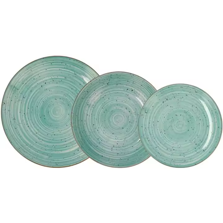 Vajilla Moderna de Porcelana 26 x 26 x 2,4 cm Platos Planos para 6 Personas Platos Hondos - 1