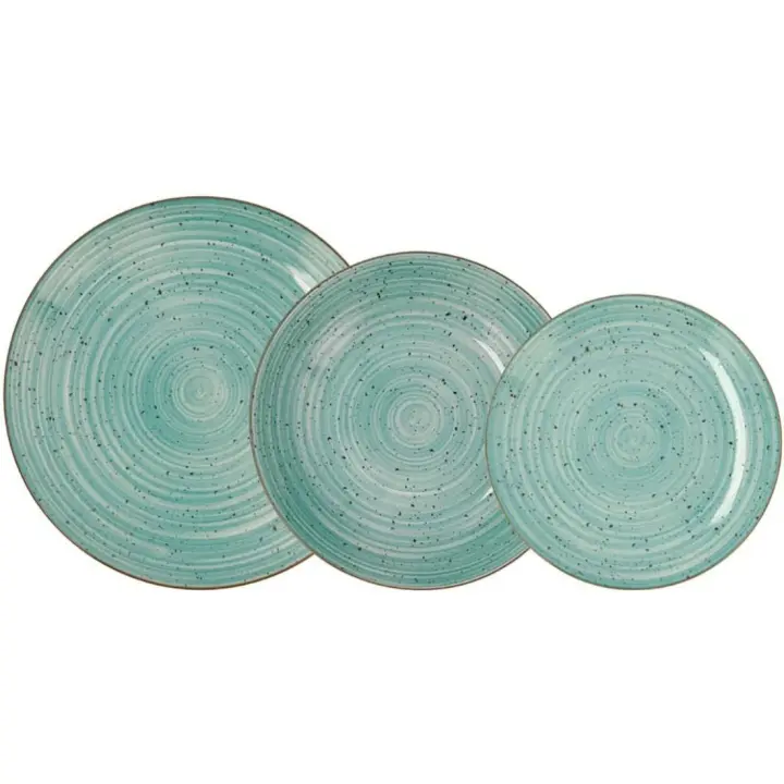 Vajilla Moderna de Porcelana 26 x 26 x 2,4 cm Platos Planos para 6 Personas Platos Hondos - 1