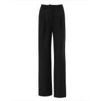 Pantalones de pierna recta de cintura alta negros de moda para mujer, nuevos y holgados de primavera/otoño. - details 1