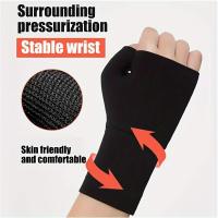 Conjunto de 2 Piezas de Mangas de Compresión para Muñecas con Soporte para el Pulgar, Guantes de Palma de Tejido de Ajuste Universal - details 3
