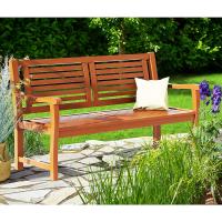 Banco de jardín de madera FSC ®   Eucalipto Carga 320Kg 2 Plazas Terraza Balcón 120x60x90cm Resistente - details 1