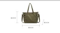 Fashion Stripe Velvet Handbag Simple Style Corduroy Shoulder Bag Pure Colour Large Capacity Commuter Ladies Handbag - details 0