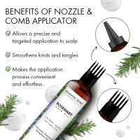 Mestic 100% Pure Rosemary Biotin para el cuidado del cabello, fórmula fortalecedora, nutritiva y voluminizadora con jojoba y aceite de ricino - No - details 3