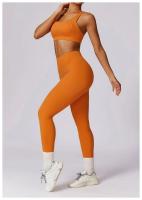Conjunto de Yoga para Mujer en Rosa Traje Deportivo de Gimnasio con Leggings de Cintura Alta y Sujetador Deportivo de Espalda Cruzada Ropa de Yoga para Mujer Material Exterior de Nylon Adecuado para Primavera/Verano - details 13
