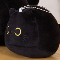 Peluche de gato negro, juguete de Animal de peluche suave, Huggable, adecuado para dormitorio, sala de estar, familia - details 3